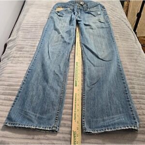Element Denim Mens Light Wash Skateboard Jeans Size 34 Distressed Baggy Y2K.658